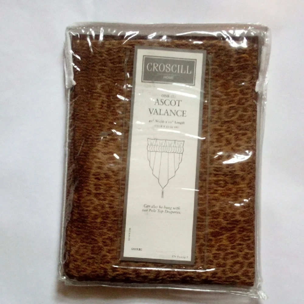 Croscill Safari Valence 🐆 Cheetah Pattern New Old Stock Never Used
